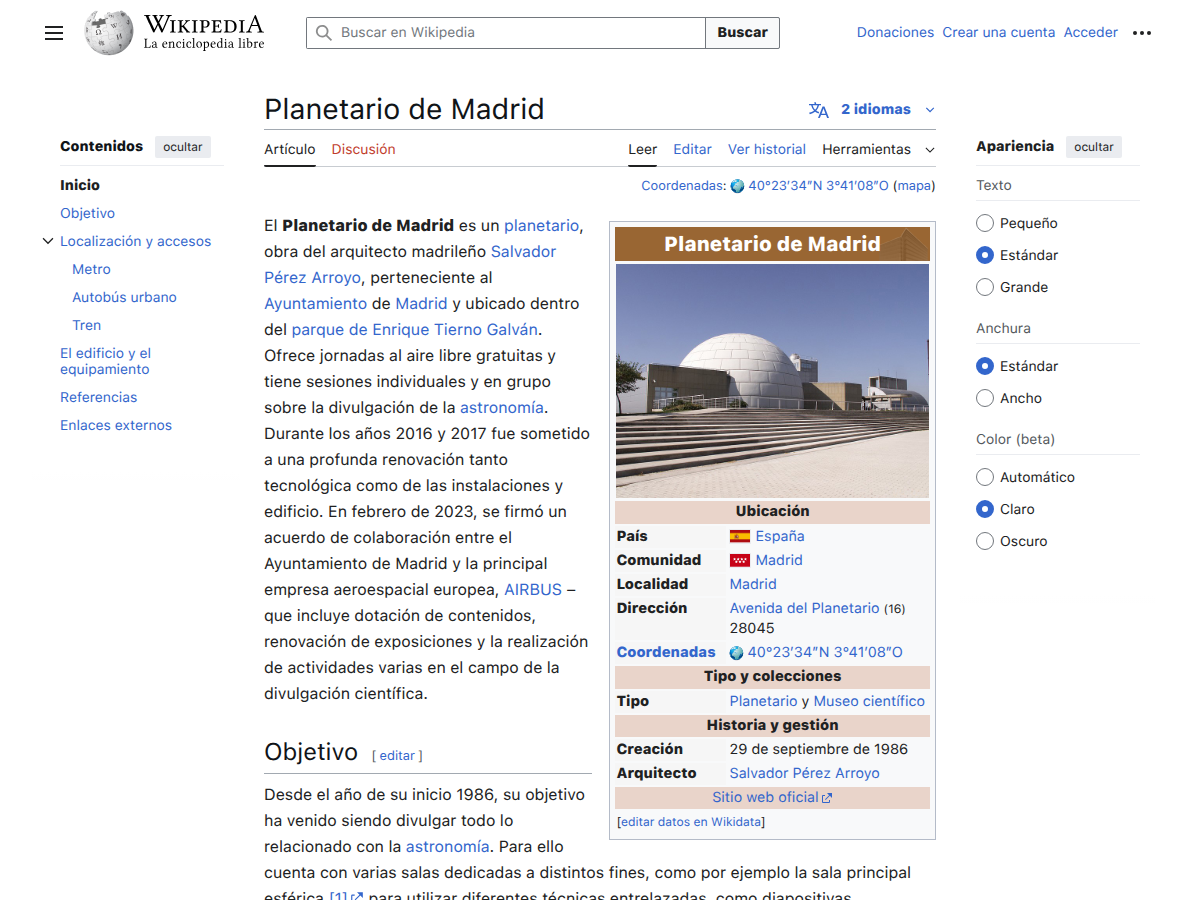 Planetario de Madrid